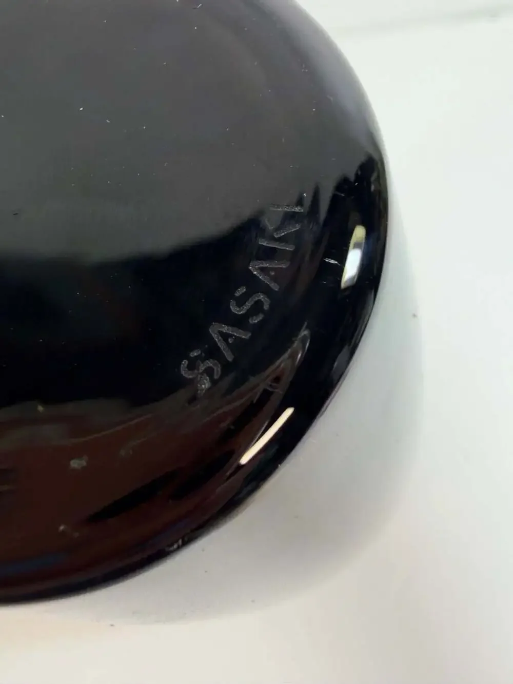 Sasaki Ward Bennett 24% Lead Crystal Black Sengai Vase 6.5
